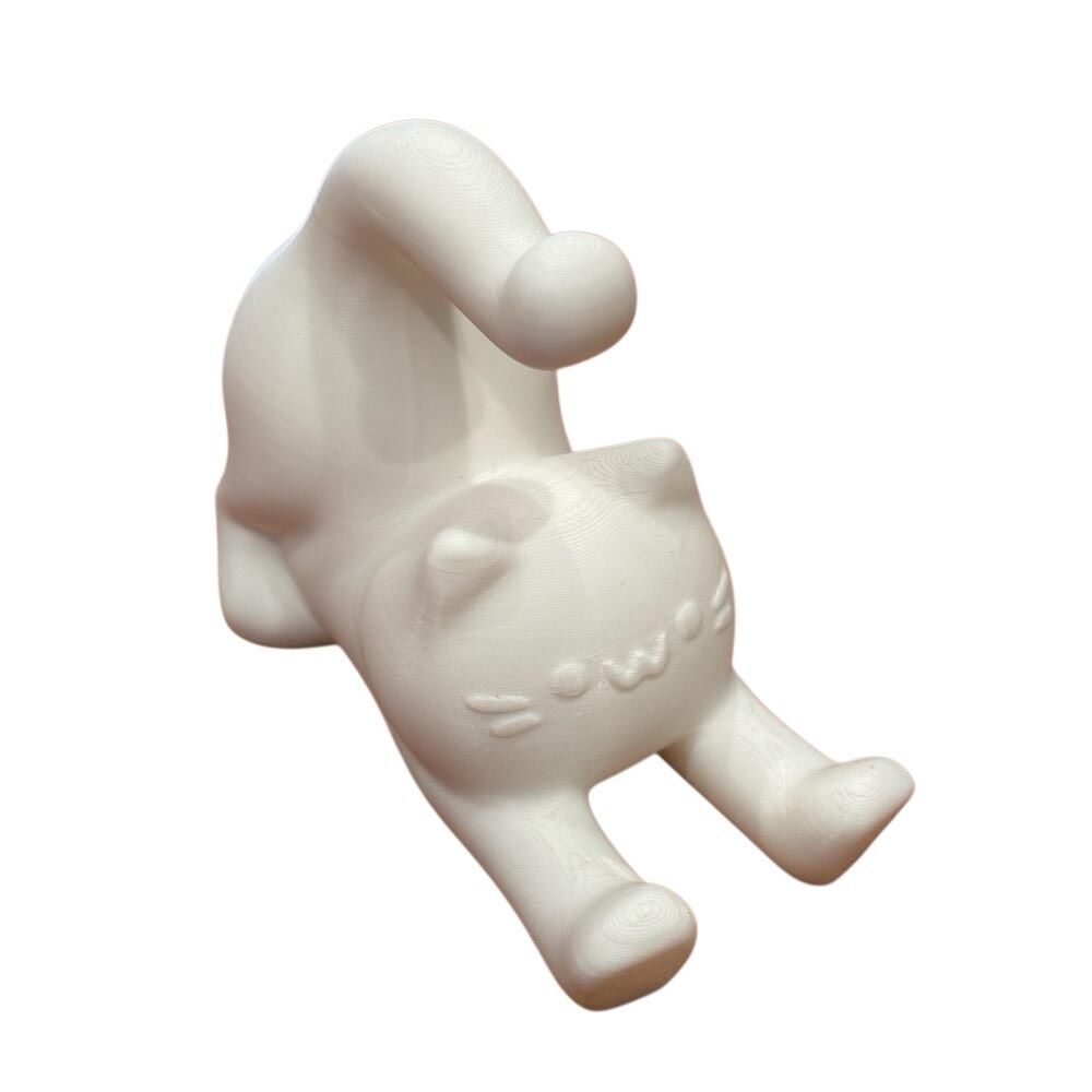 Cute Cat Phone Stand & Paint-Your-Own Figurine DIY Coloring Toy | Desk Accessory